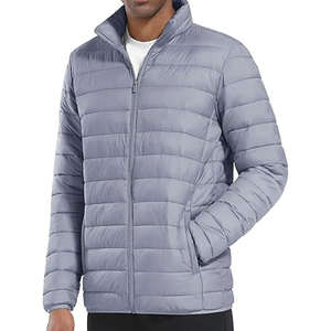 Blouson matelassé pour homme en velours double face à capuche, chaud et élégant, avec étiquette drapeau, idéal pour l'exportation - Product Image 1