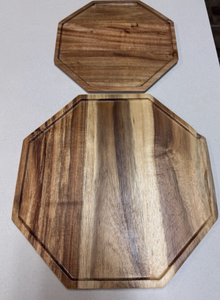 Plateau de service octogonal en bois d'acacia, idéal pour le café, le thé et les aliments – Artisanat en bois polyvalent pour la cuisine ou comme décoration murale – Vente chaude - Product Image 4