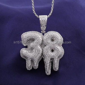 Collier pendentif double éléphant avec pierres étincelantes, bijoux fantaisie inspirés des animaux pour hommes et femmes, vente en gros - Product Image 1
