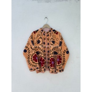 Women's Velvet Jacket <b>Coat</b> Handmade Suzani Embroidery Jacket With Inside Cotton Lining Boho Chic Jacket Overcoat - Product Image 5