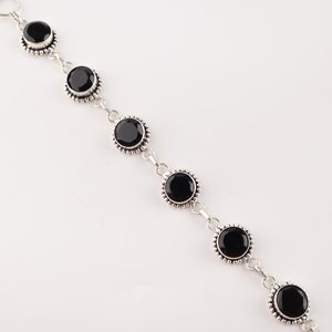 Black Onyx 925 Sterling Silver Handmade Luxury Gemstone <b>Bracelet</b> Women Vintage Rhodium/Gold Plated Elegant Anniversary Gift - Product Image 4