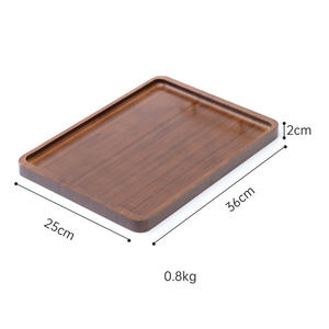 Plateau de service en bois sculpté à la main, moderne, de haute qualité, finition naturelle, plateau de table basse pour la cuisine, décoration intérieure - Product Image 2