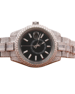 unique White Gold Round Shape Diamond Watch for Wedding and Party wear For Men's Quartz Watch Available at Affordable Price - Product Image 1