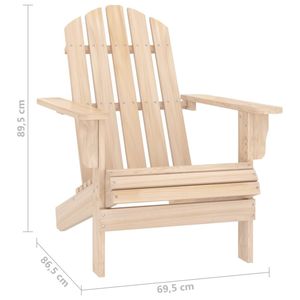 Sedia Adirondack in legno massello di abete per Patio elegante mobili da esterno - Product Image 6