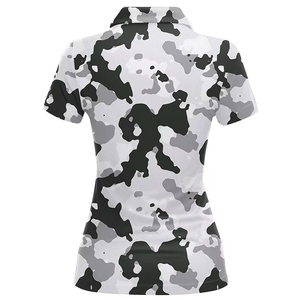 เสื้อโปโลกอล์ฟผู้หญิงคุณภาพสูง สวมใส่สบาย ระบายอากาศได้ดี พิมพ์ลายดิจิตอลแบบซับลิเมชั่น รับผลิตแบบ OEM คุณภาพสูงระดับไฮสตรีท - Product Image 6