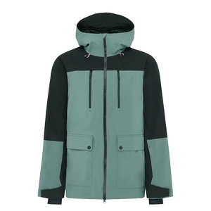 Chaqueta Unisex con Bloques de Color, con Capucha, Cierre de Cremallera, Impermeable, Corte Regular, para Otoño, Uso en Exteriores, Material de Poliéster - Product Image 5