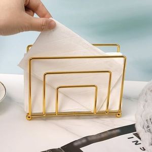 Premium Gold Metal Tissue Holder Decorative Napkin Stand Tabletop Organizer for Kitchen Dining Room Counter Home Hotel Décor - Product Image 1