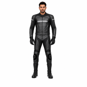 Traje de Motocicleta de Cuero Samroz Sports de Una Pieza para Hombre, con Armadura CE Extraíble, Transpirable, Talla Grande, Resistente al Agua y al Viento, para Todas las Estaciones - Product Image 1