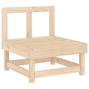 Sofá Modular de Jardín de Madera de Pino Natural Sólido, Asiento Central, Versátil y Ecológico - Product Image 3