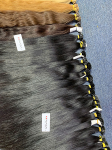 Extensiones de Cabello de Queratina de Alta Calidad, Naturales, Lisas, de Color Oscuro, de Longitud Completa, Súper Dobles, de 10 a 20 Pulgadas - Product Image 4