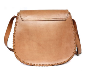Hand <b>Tooling</b> Genuine <b>Leather</b> Crossbody Bag With Sunflower Pattern Flap Closure Bohemian Style Women's Daily Use Handbag - Product Image 5