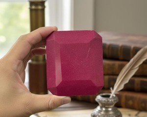 พลอยทับทิมทรงเหลี่ยมเจียระไนแบบคาโบชอง 5000 กะรัต แบบอุ่น สำหรับขายส่งจำนวนมาก เหมาะสำหรับทำเครื่องประดับ - Product Image 3