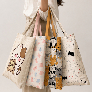 Reusable Cotton <b>Tote</b> <b>Bag</b> for Shopping, Beach, Travel & Work Durable Shoulder <b>Bag</b> with Long Straps - Product Image 1