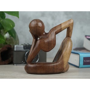 งานประติมากรรมไม้ทำมือสไตล์มินิมอลสำหรับตกแต่งโต๊ะในห้องนั่งเล่น - Product Image 4