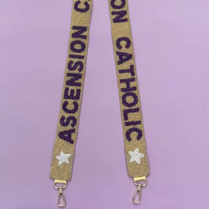 สายคล้องโทรศัพท์มือถือแบบใหม่ งานแฮนด์เมด ดีไซน์เก๋สำหรับผู้หญิง ประดับด้วยลูกปัด สายคล้องกระเป๋า ลายเสือดาว เข็มขัดประดับลูกปัด - Product Image 1