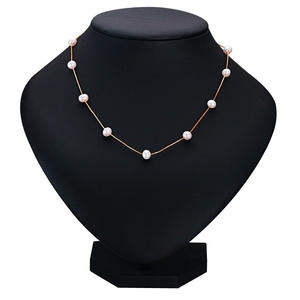 Collar de Perlas de Agua Dulce Estilo 2025, Nuevo y Elegante, con Cuentas de Perlas de Agua Dulce de 5-6 mm, Color Morado, con Nudo de Mariposa - Product Image 5