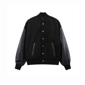Cheap <b>Waterproof</b> Polyester/Cotton Men's Varsity Jacket <b>Warm</b> Winter Custom OEM Service - Product Image 1