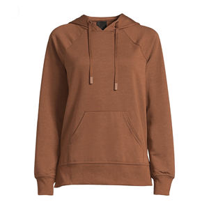 LOVENA WEAR Women's <b>Brown</b> Hooded Sweatshirt Pockets Tassel Regular Fit 100% Cotton Anti-Pilling Breathable Winter Casual Wear - Product Image 6