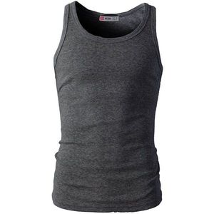 Camiseta sin Mangas SASPORTS League para Hombre, Cuello Redondo, Color Sólido, Transpirable, 100% Algodón, Corte Regular, Ropa Casual de Primavera - Product Image 3