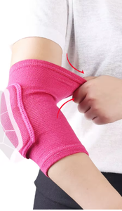 Soporte de Codo Ajustable con Cierre de Gancho y Bucle, Espuma Transpirable Rosa y Gris para Fútbol y Fitness, Unisex - Product Image 6