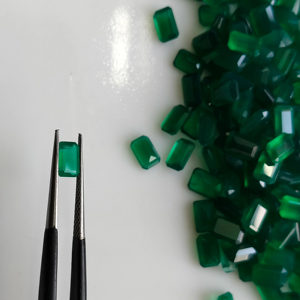 พลอยออนิกซ์สีเขียวธรรมชาติ รูปทรงแปดเหลี่ยมเจ้าหญิง ขนาด 6x4 มม. คุณภาพดีที่สุด สำหรับทำเครื่องประดับ - Product Image 5