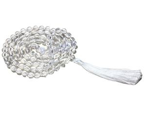 Collier de perles Sphatik Mala nouées à la main par un artiste indien avec perle principale en pierre Acheter Natural Clear Quartz All Colors 108 - Product Image 5