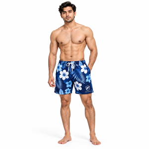 Pantalones cortos de baño para hombre, cómodos y esenciales para las vacaciones, con material de secado rápido y cintura ajustable para aventuras en la playa y la piscina en verano. - Product Image 1
