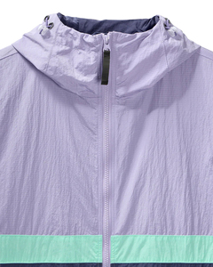 Custom Plus Size Breathable Windbreaker Jacket 100% Polyester Color <b>Block</b> Anorak Fur Zipper Hooded Stand Summer Wholesale - Product Image 6