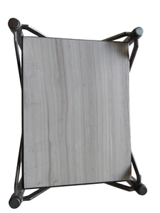 Mesa auxiliar con superficie de mármol para sala de estar, mesa de comedor moderna - Product Image 4