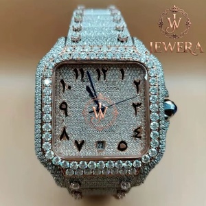 Montre mécanique de luxe en acier inoxydable de qualité supérieure avec cadran en verre et diamants Moissanite, 41 mm, pour usage quotidien durable - Product Image 3