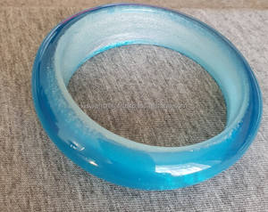 Bohemian Designer's Eco-friendly Trendy Resin Cuff <b>Bracelets</b> Sky Blue <b>Stacking</b> Wedding Fashionable Jewelry Accessories - Product Image 1