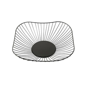 Panier à fruits élégant en fil métallique doré, bol de rangement ouvert rond avec base en bois, ustensiles de cuisine modernes, décoration d'intérieur - Product Image 4