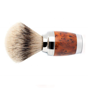 Tegra Surgical High Quality Wooden Bristle Synthetic Hair Men's Shaving Brush with Custom Logo and OEM Option for Salon Use - Product Image 4
