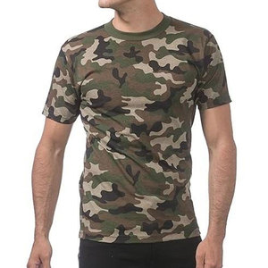 T-shirt à manches courtes pour homme, camouflage, col rond, coupe classique, style décontracté, respirant, imprimé, 100% coton, tissu tricoté, séchage rapide - Product Image 5