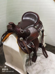 Pedido a granel disponible Hermoso tallado a mano de cuero real Western Barrel Racing Saddle Pleasure Trail Riding Style - Product Image 3