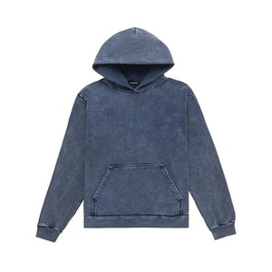Sudadera con Capucha Oversize para Hombre, Estilo Streetwear, 100% Algodón, Color Rosa, Tejido Grueso, Estampado Puff Vintage, Lavado Ácido, Personalizada - Product Image 1