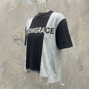 T-shirt à manches courtes surdimensionné Snowgrace pour homme, col rond, jersey de coton imprimé, streetwear - Product Image 4