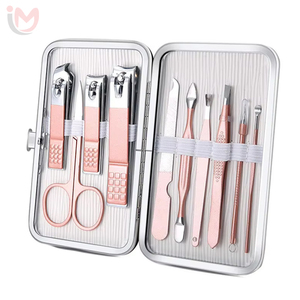 Ensemble de manucure et pédicure de haute qualité à 5 pièces avec logo personnalisé, pochette zippée, acier au carbone, portable - Product Image 2