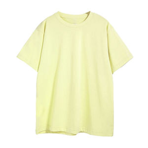 T-shirt en coton uni pour homme, tissu respirant et doux, manches courtes, col rond, vêtements décontractés pour impression en gros - Product Image 1
