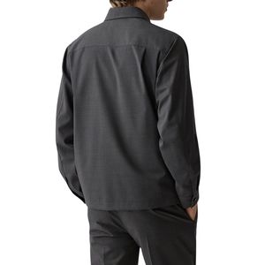 เสื้อเชิ้ตผู้ชายทรงปกติ แขนยาว ติดกระดุม สไตล์ลำลอง ผ้าโพลีเอสเตอร์/คอตตอน ระบายอากาศได้ดี สีตามสั่ง ขายส่ง มีตัวอย่างฟรี - Product Image 4