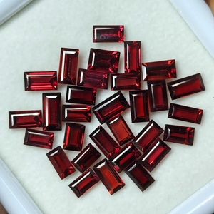 Pierre précieuse grenat du Mozambique taille émeraude, naturelle authentique, pierre de grenat taillée à facettes pour bagues, colliers, boucles d'oreilles, vente en gros - Product Image 5