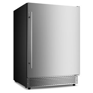 Frigorifero per Bevande a Doppia Zona in Acciaio Inox da 24 Pollici, Capacità 180 Lattine, per Conservazione di Vino e Bevande - Product Image 2