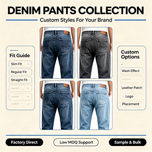 Pantalones Vaqueros Elásticos para Hombre, Estilo Casual de Negocios, Corte Recto Holgado, Lavado Bleach, Versátiles para Trabajo y Uso Diario, Nueva Colección Verano Otoño Invierno - Product Image 1
