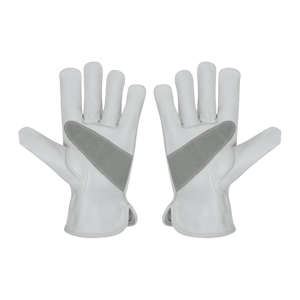 Gants de sécurité en cuir grainé de vachette Palm Patch, robustes, doux, confortables, antidérapants, usage général, résistants aux étincelles - Product Image 2
