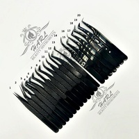 Pince à épiler professionnelle noire au plasma avec logo personnalisé pour extensions de cils, nouvelle collection de pinces à épiler pour cils avec pointes en fibre