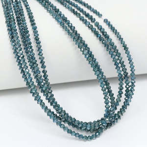 Perles Rondelles Facettées à la Main en Diamant Bleu Naturel, Fil de 1,8-2,7 mm, 15 Pouces, Micro-Coupées, Perles Libres pour la Fabrication de Bijoux Fins - Product Image 1