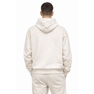 Sudadera con Capucha de Lujo con Pedrería Personalizada, de Algodón Grueso y Felpa, Hombros Caídos, Estilo Oversize para Hombre, Marcas de Streetwear - Product Image 2