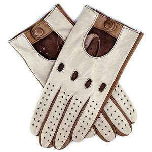 Perforated leather luxury gloves Custom logo driving gloves Full finger leather gloves Luxury car driving gloves - Product Image 1