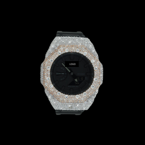 Reloj Cuadrado de Cuarzo con Bisel de Cristal de Zafiro y Diamantes, Estilo Hip-Hop, Unisex, de Lujo, Clásico, Antiguo, para Negocios, con Caja de Aleación de Plata - Product Image 1