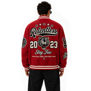Custom Varsity <b>Jacket</b> <b>Men</b>’s Letterman <b>Jacket</b> Baseball Bomber <b>Jacket</b> College Streetwear <b>Jacket</b> OEM ODM Wholesale Manufacturer - Product Image 2